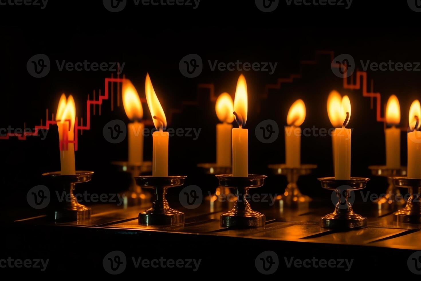 Candlestick chart for market investment trading. photo