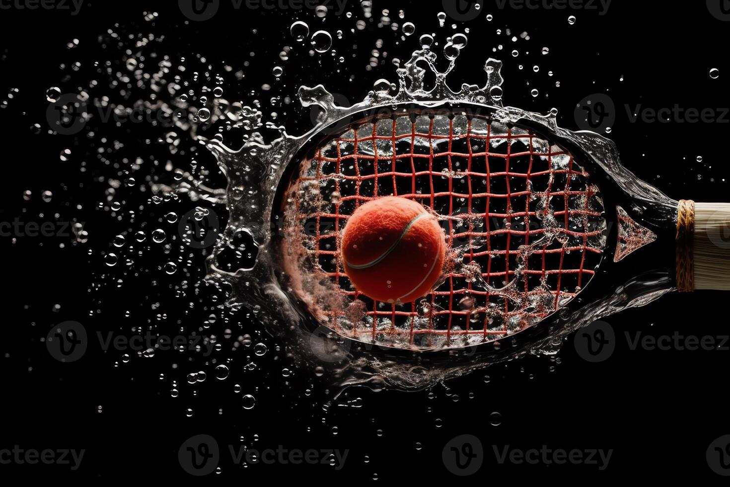 Tennis racket splash. photo