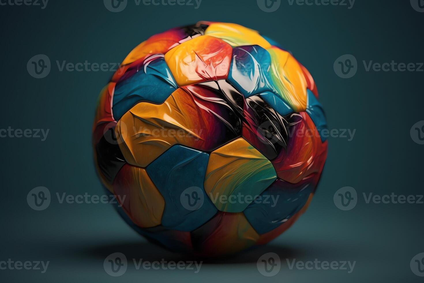 Colorful soccer isolated on background. photo