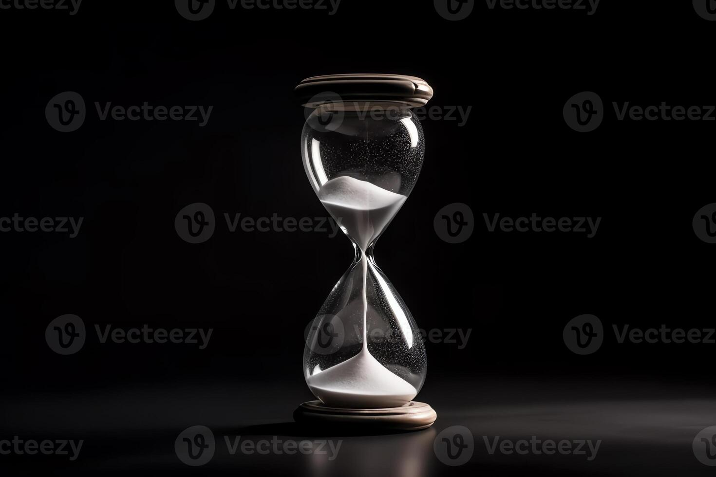 White isolated hourglass. photo
