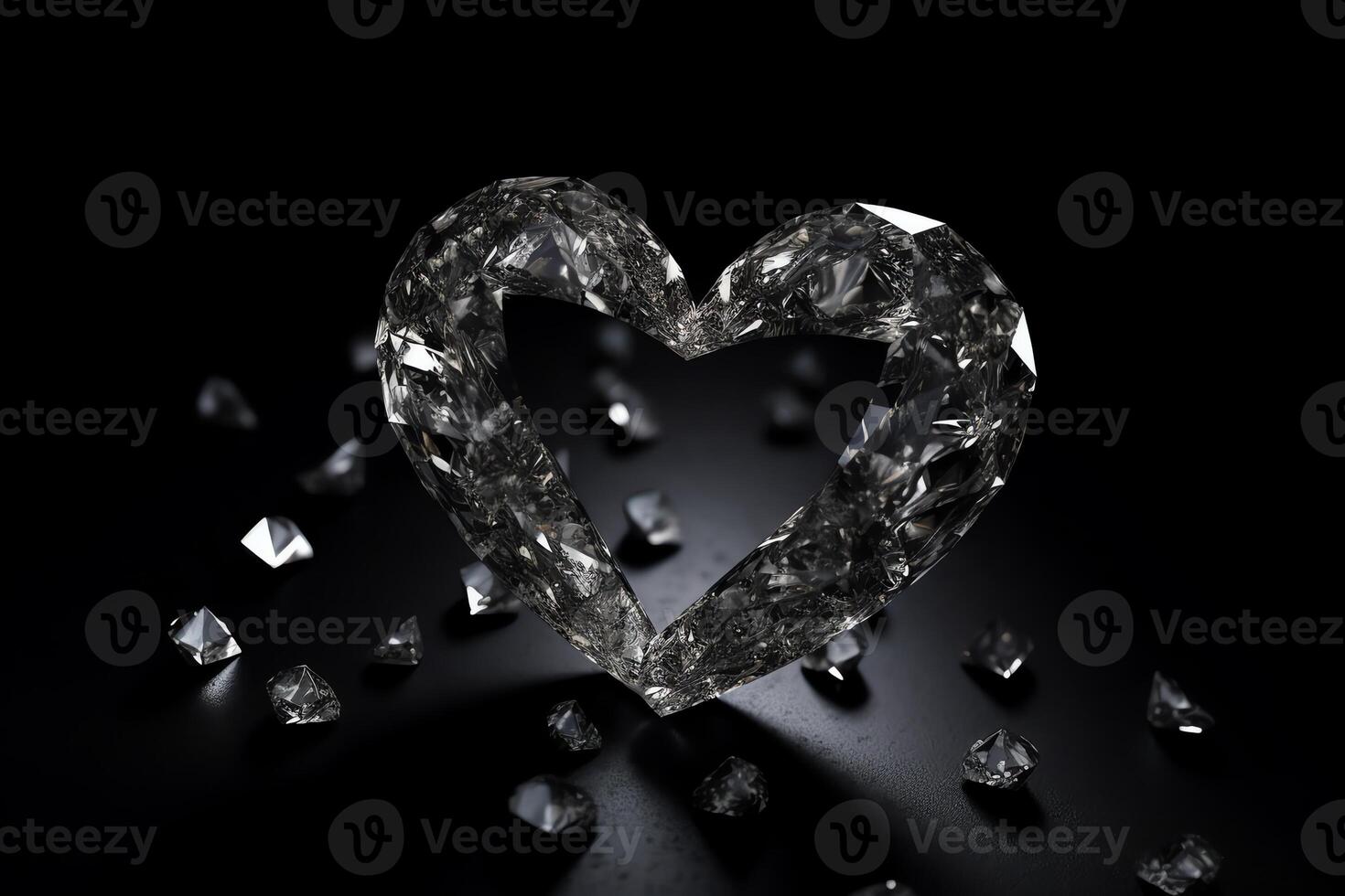 Diamonds Forming A Heart photo