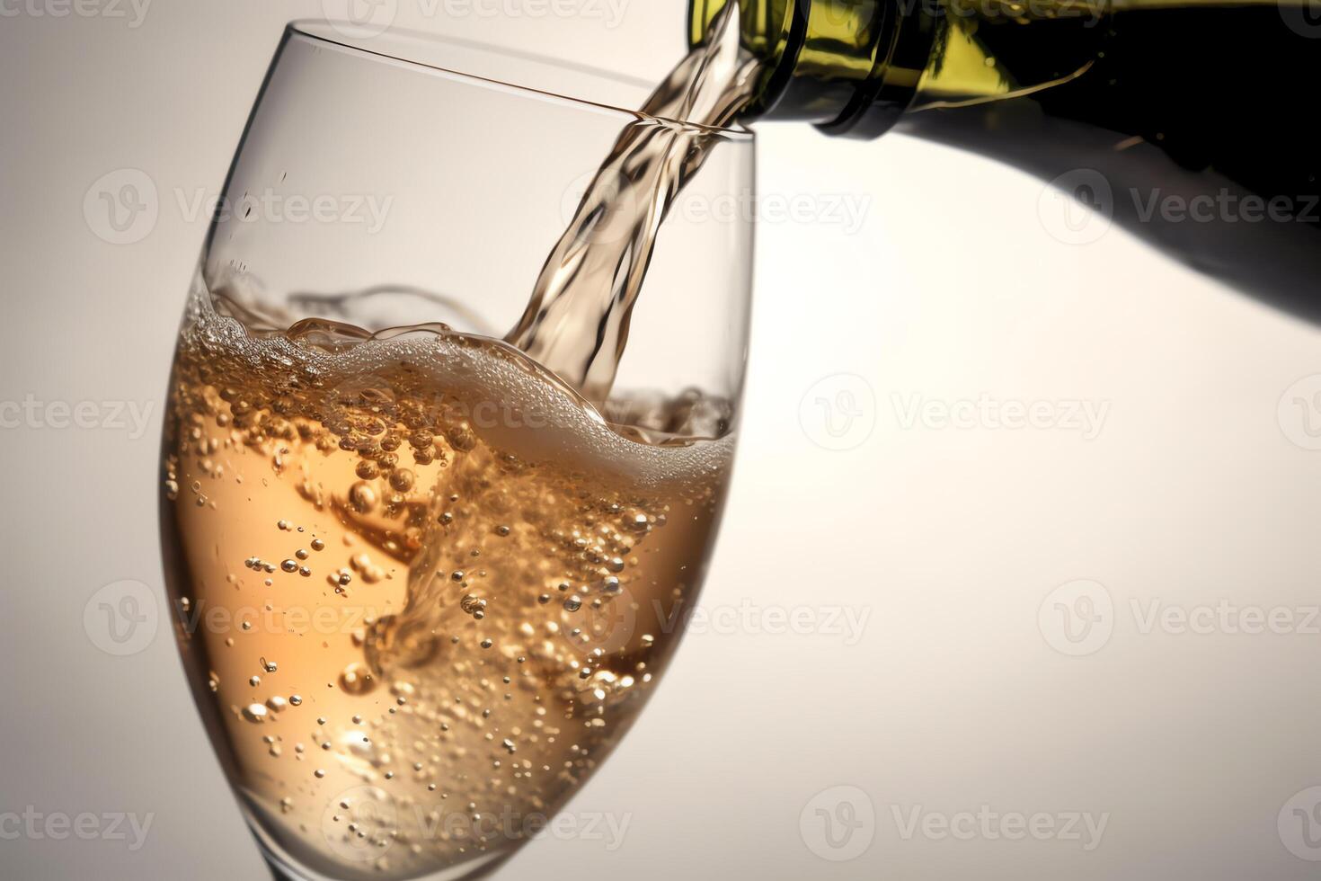 Closeup Of Champagne On White Background. photo