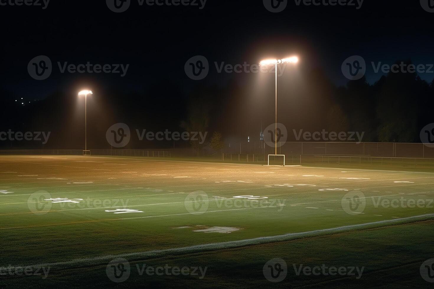 Football field. AI Generated photo