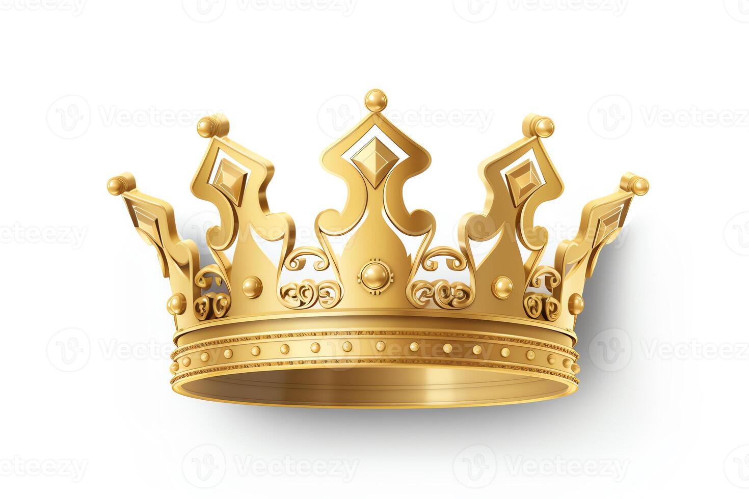 Gold Crown Illustration On White Background photo