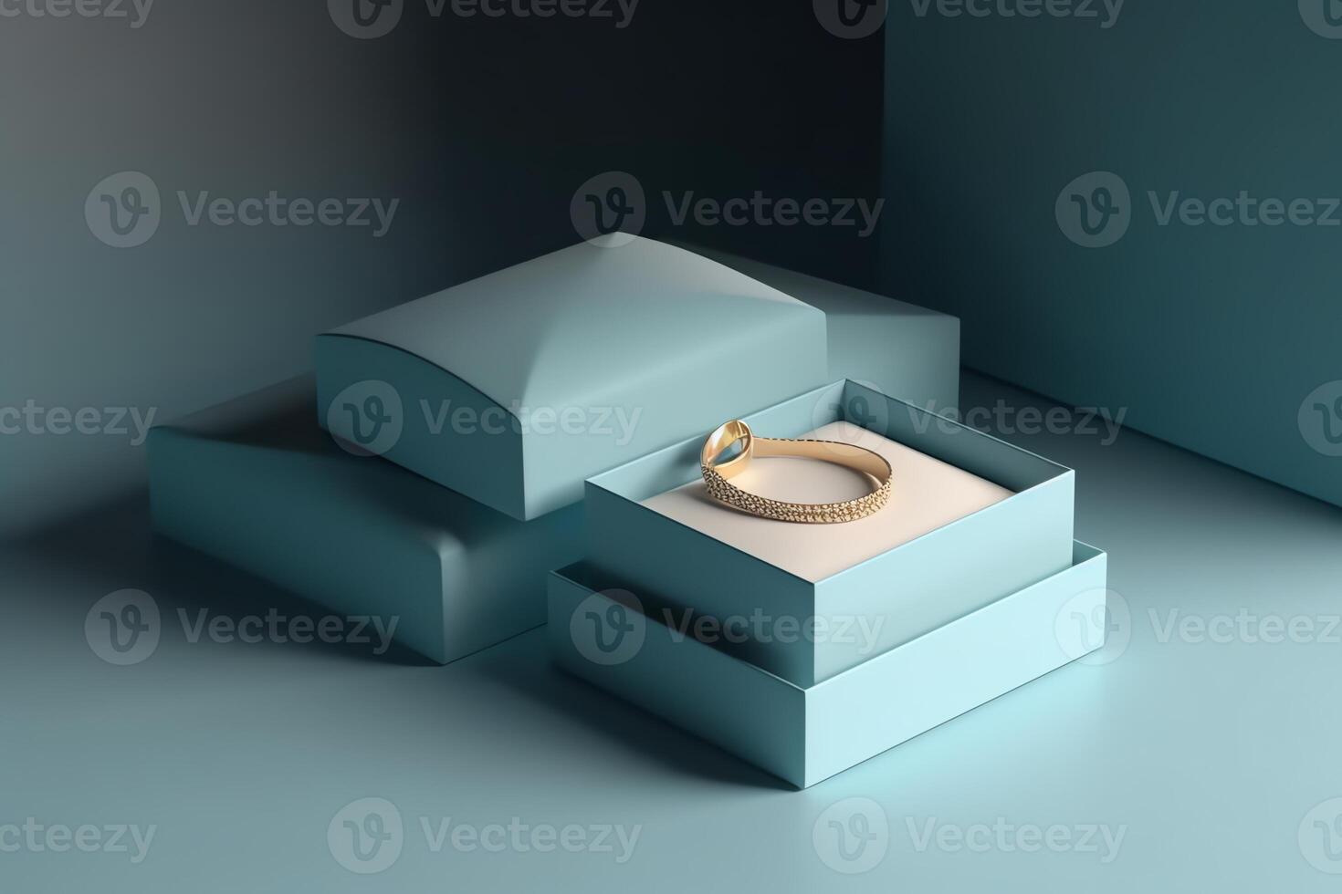 Paper Jewelry Gift Packaging Box 3d Render photo