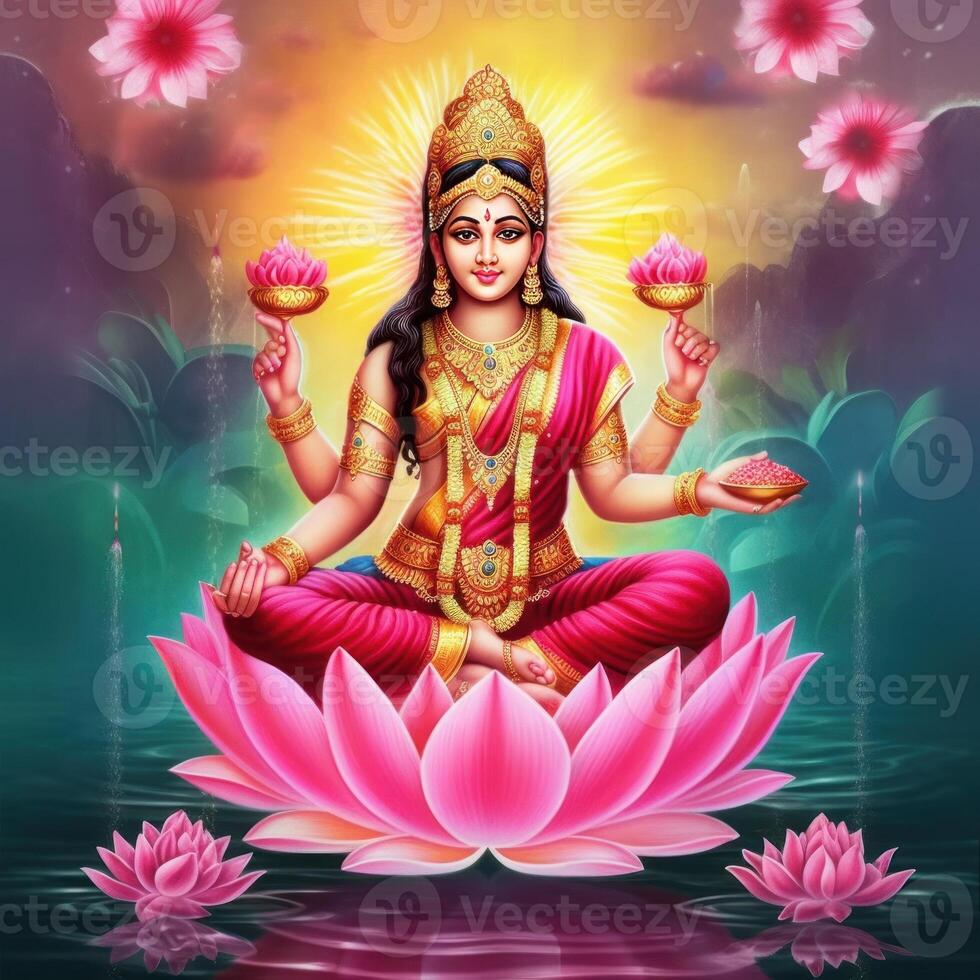 maha lakshmi images download mah laxmi goddess on lotus images photo