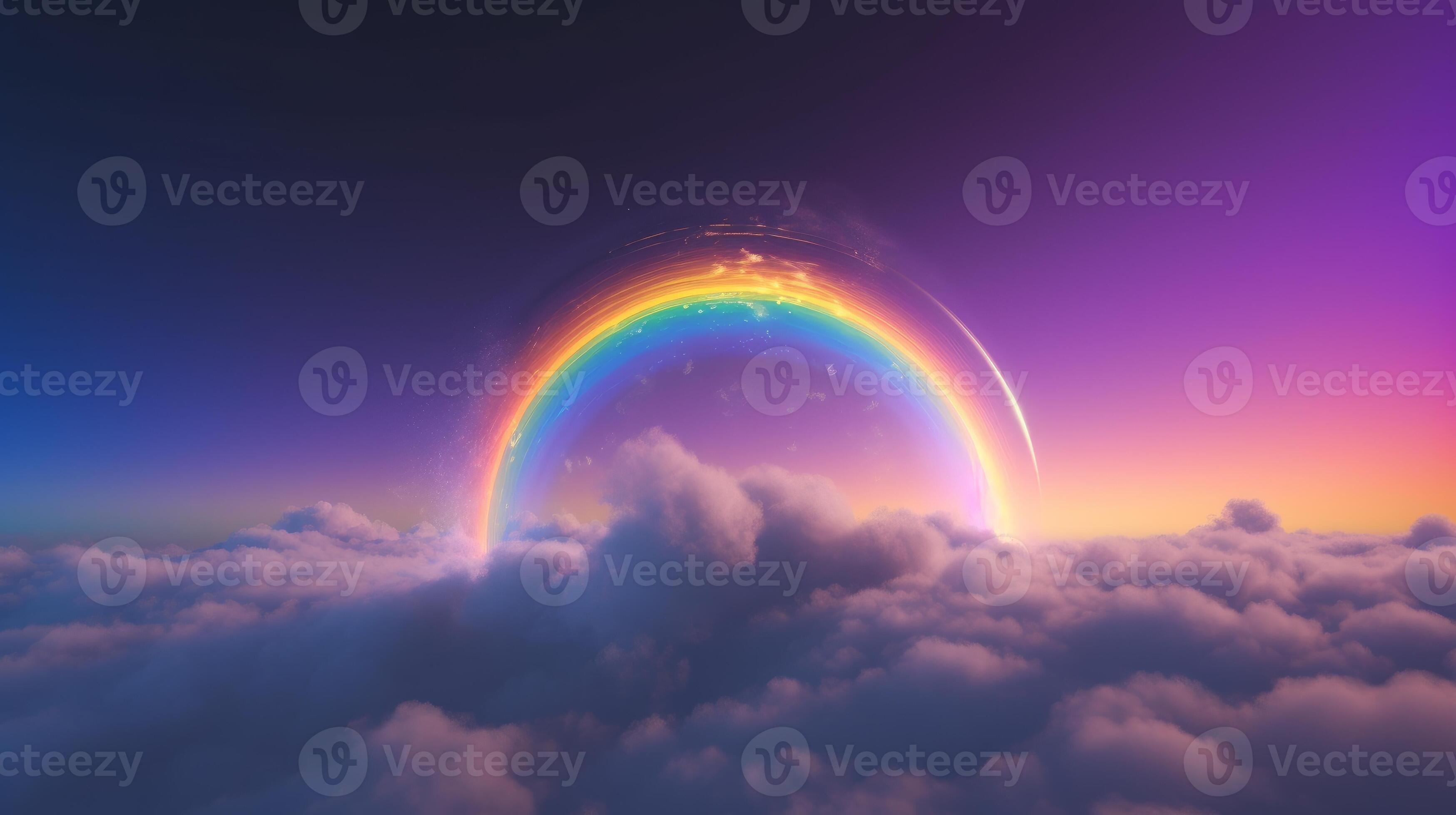 Image of clouds with a rainbow circle 23140618 Stock Photo at Vecteezy