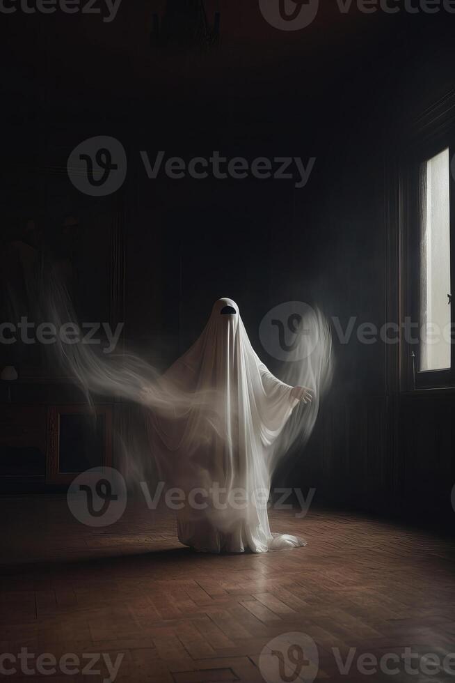 ghost dancing alone in hovering dreamy surreal cinema photo