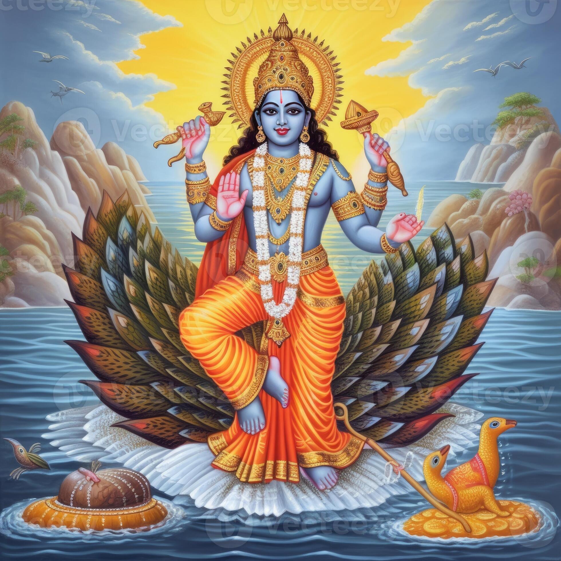 hindu god vishnu generative AI 23140652 Stock Photo at Vecteezy