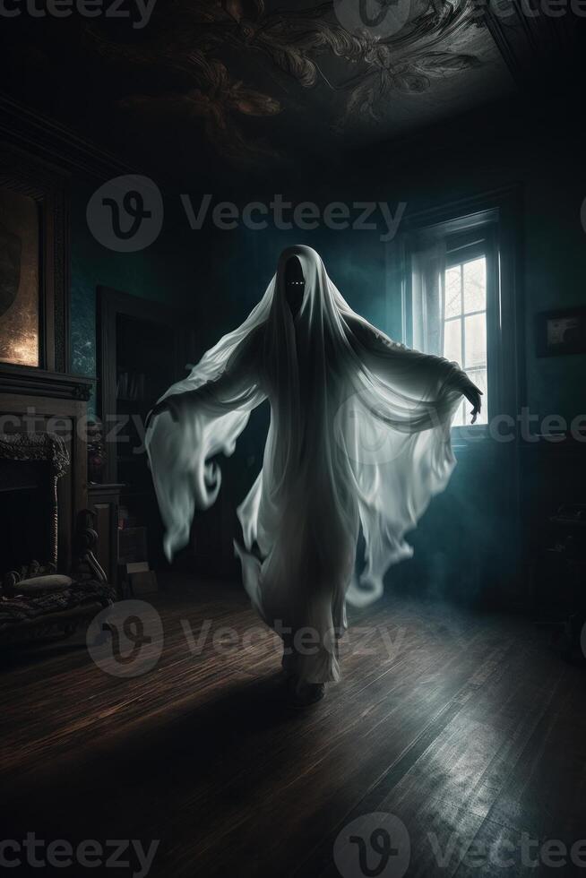 scary ghost dancing alone hovering dreamy surreal cinema photo