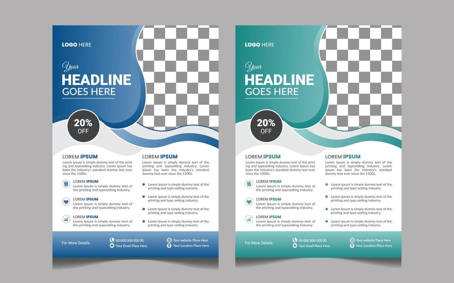 Modern Fresh Business Flyer Template vector