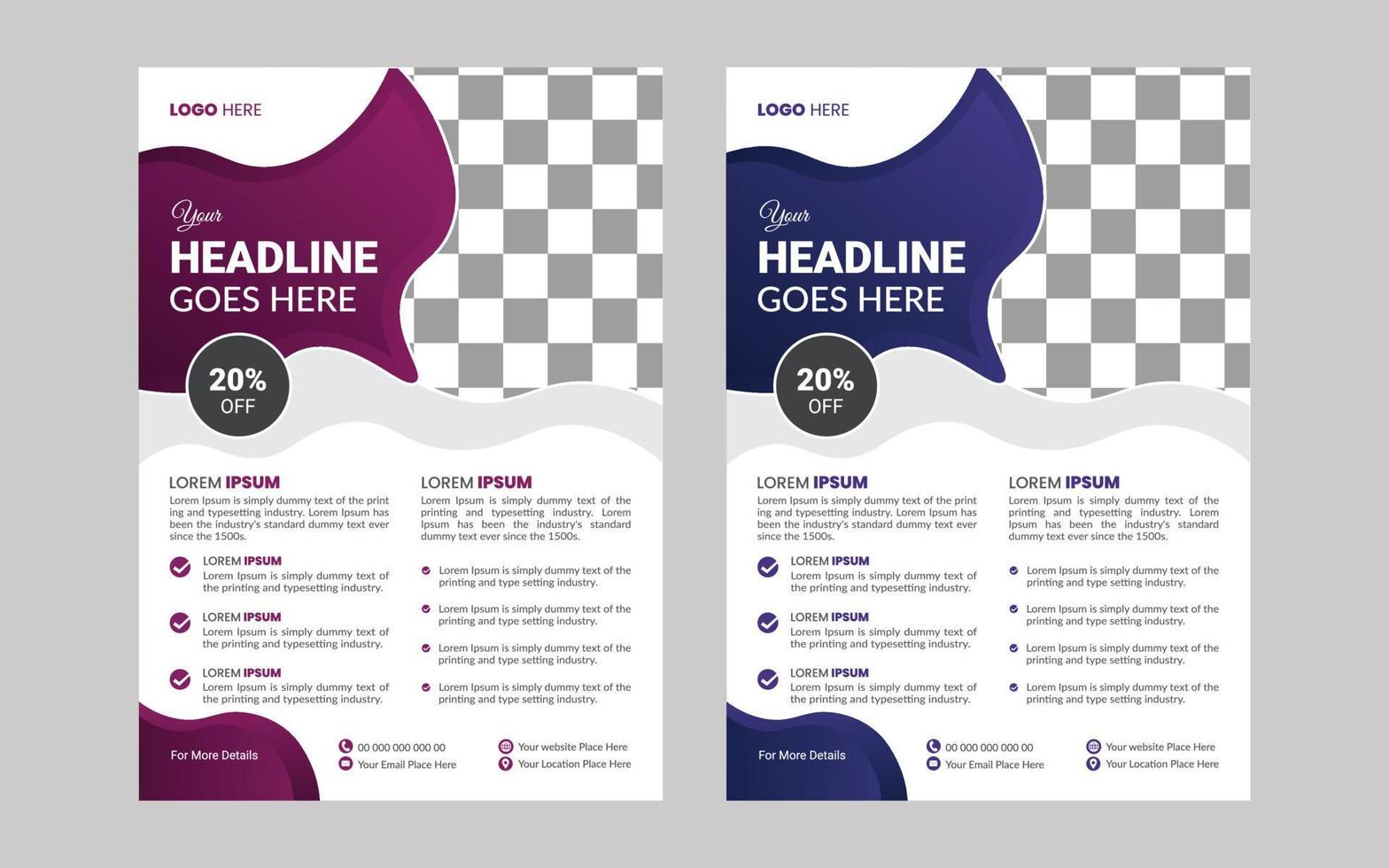 Modern Fresh Business Flyer Template vector