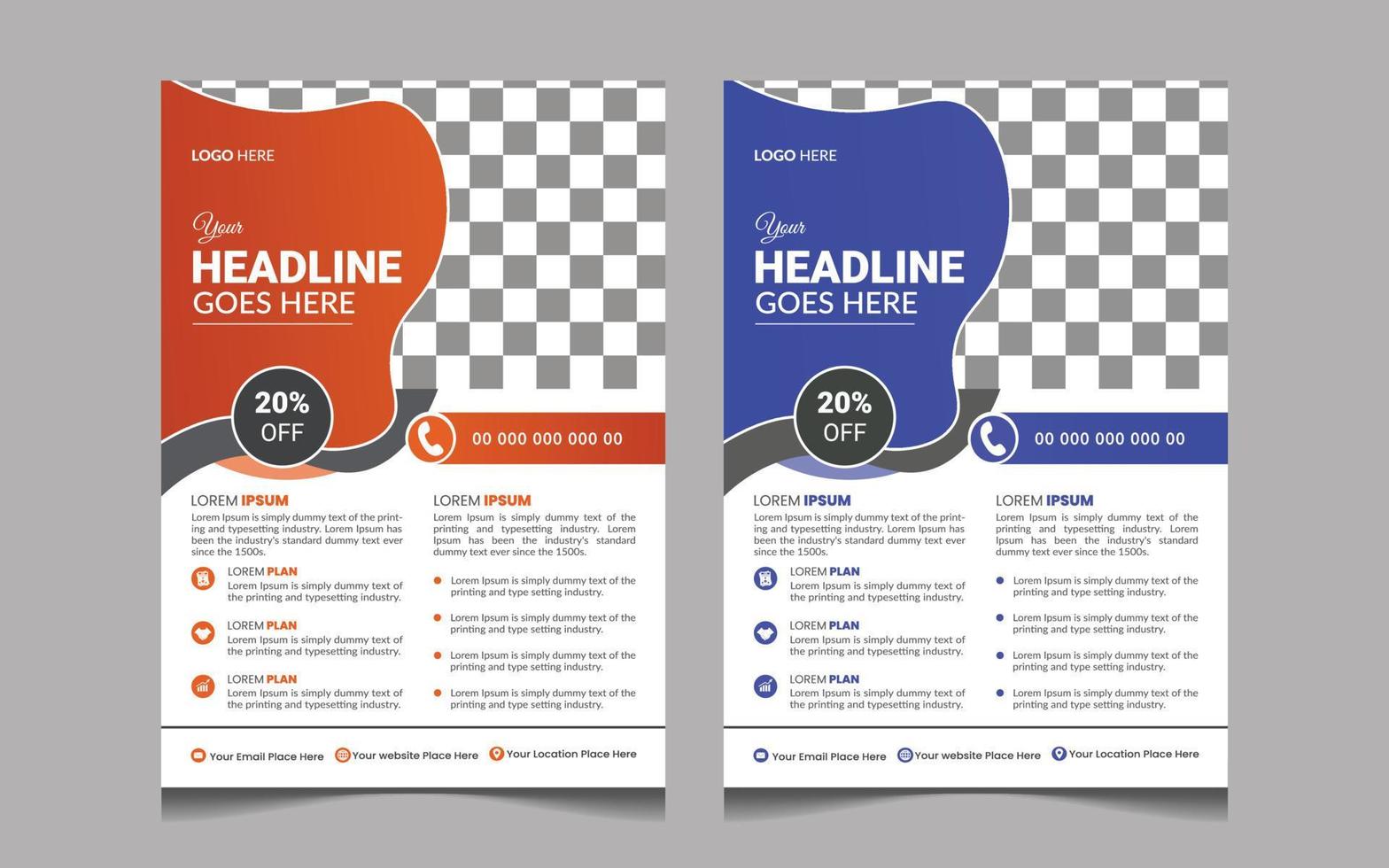 Modern Fresh Business Flyer Template vector