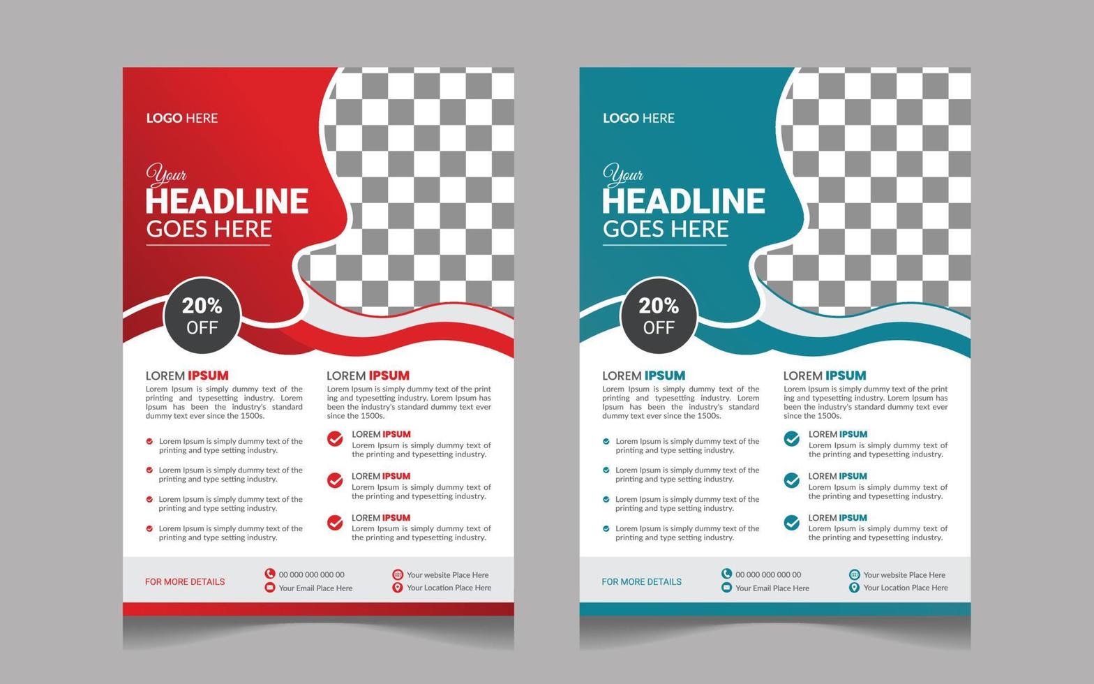 Modern Fresh Business Flyer Template vector