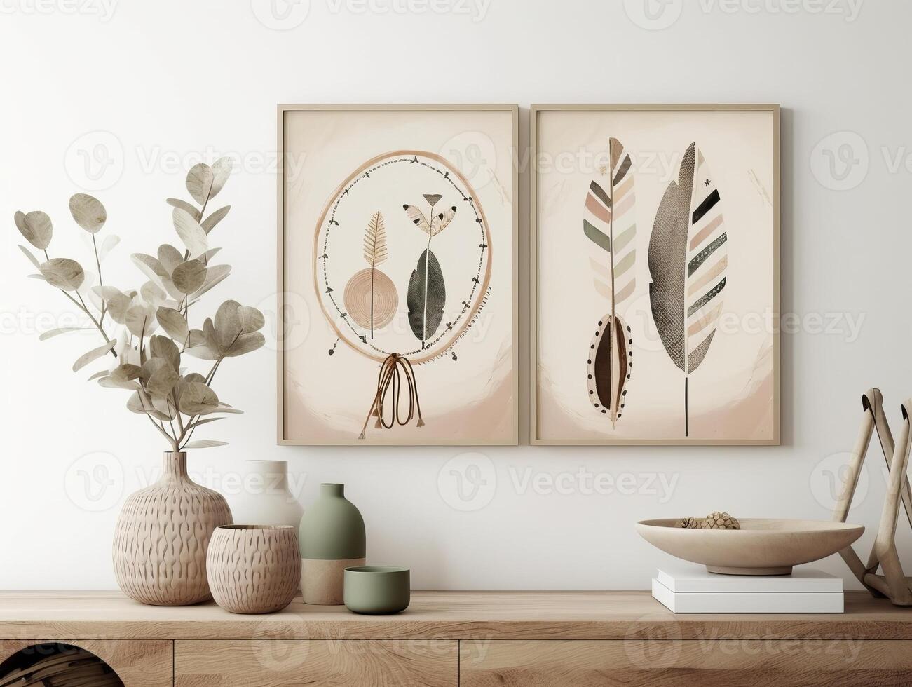 image of minimal boho wall art photo