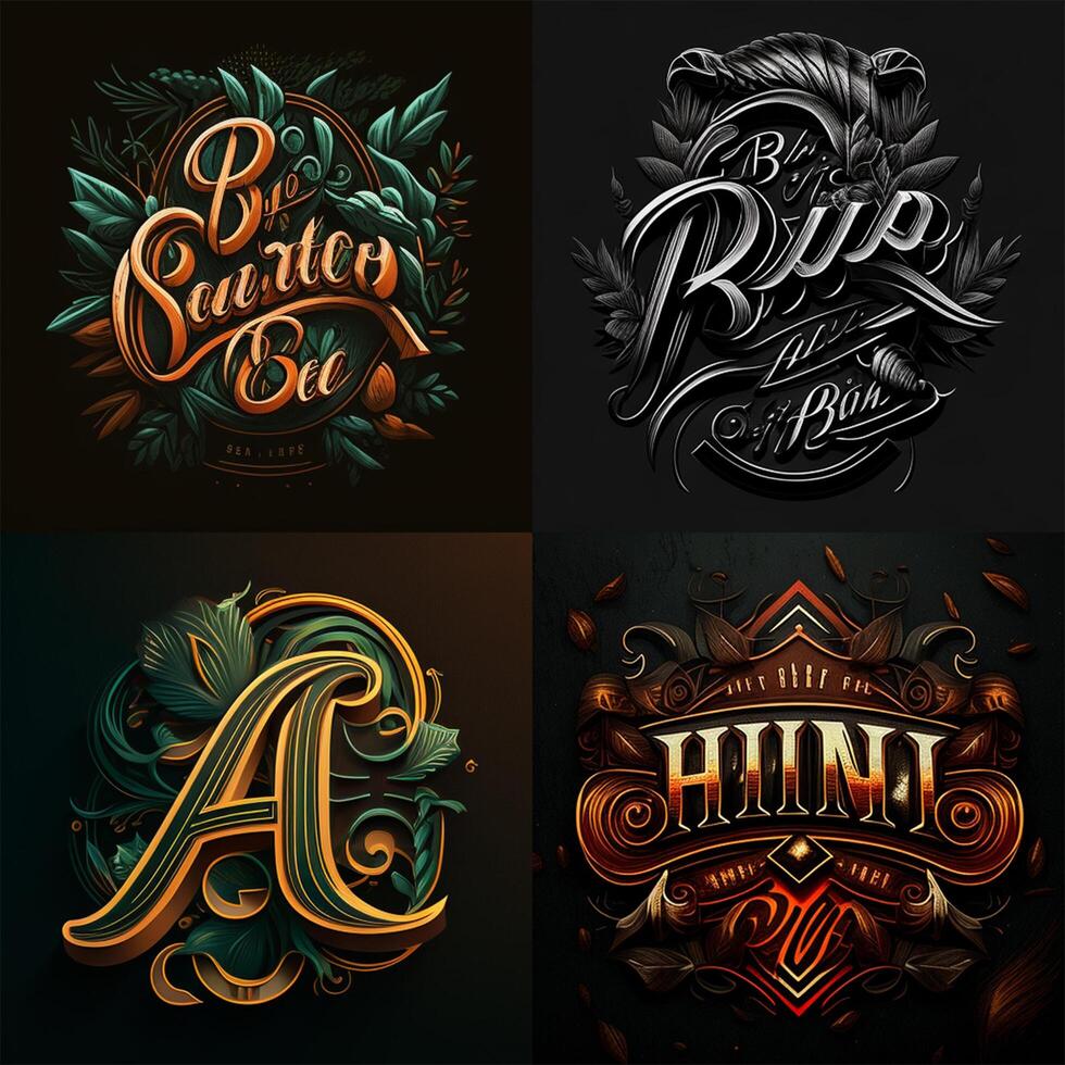 A lettering logo with graphic style created by photo