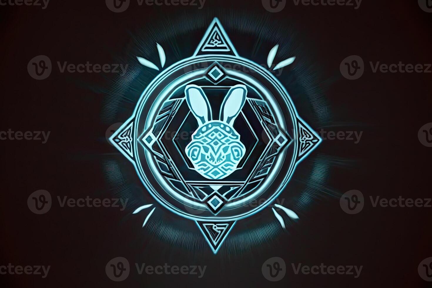 abstract concept of new year's water rabbit 2023 photo