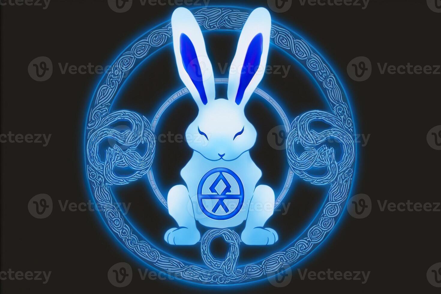abstract concept of new year's water hare 2023 photo