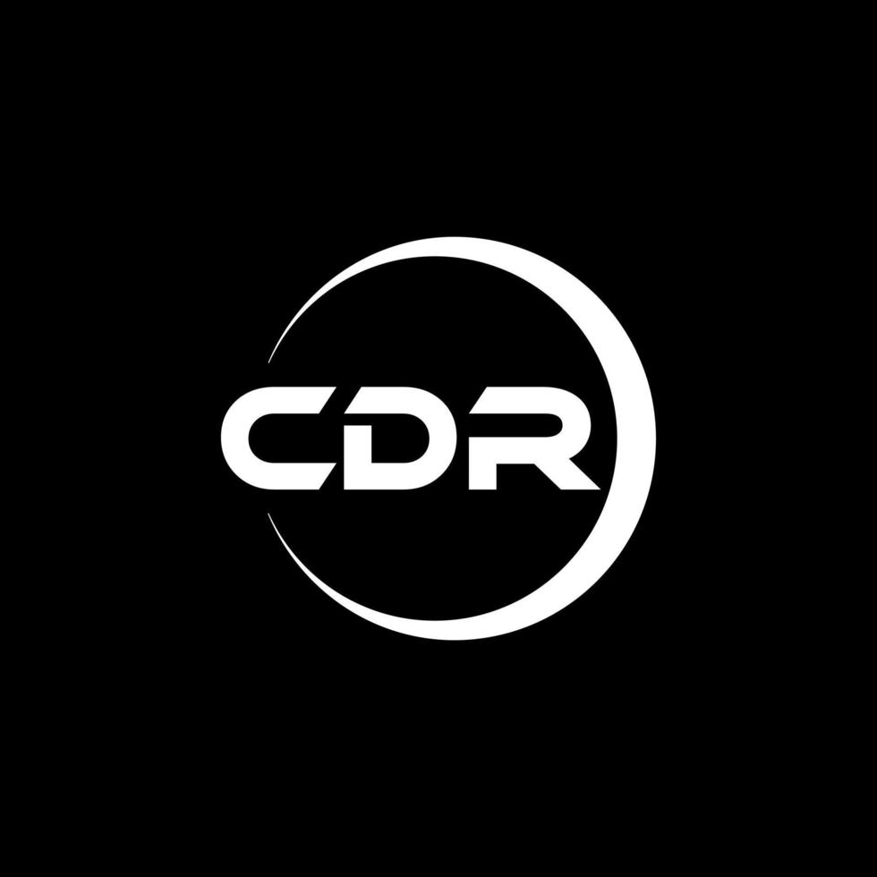 CDR letter logo design in illustration. Vector logo, calligraphy designs for logo, Poster, Invitation, etc.