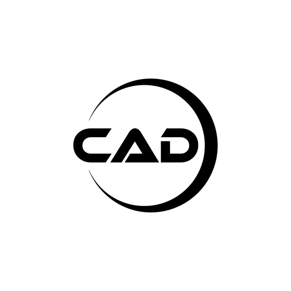 CAD letter logo design in illustration. Vector logo, calligraphy designs for logo, Poster, Invitation, etc.