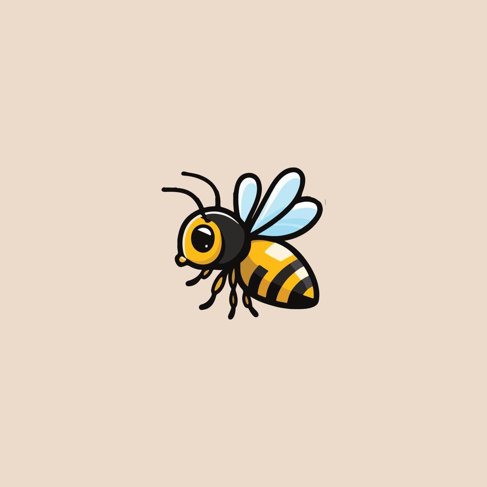 honey bee icon vector ,Health company logo , cartoon