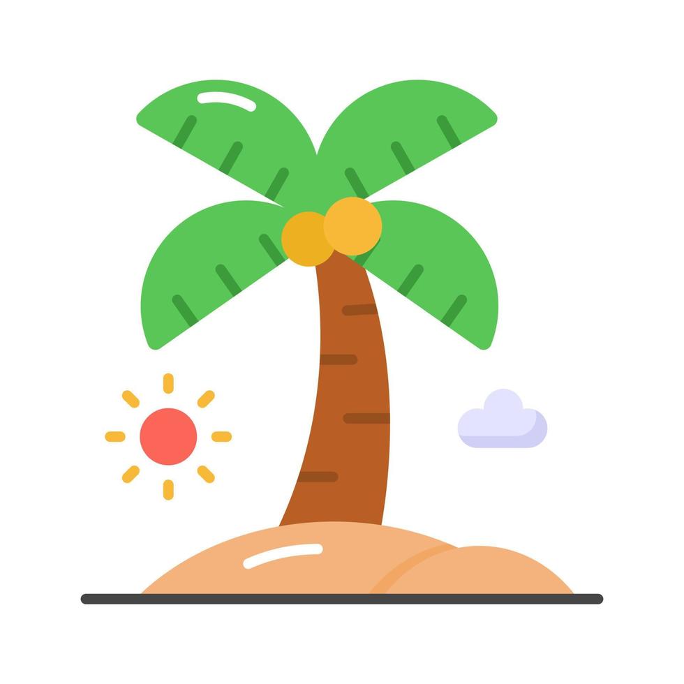 Beautiful vector of palm tree in modern style, easy to use in web, mobile apps and all presentation projects