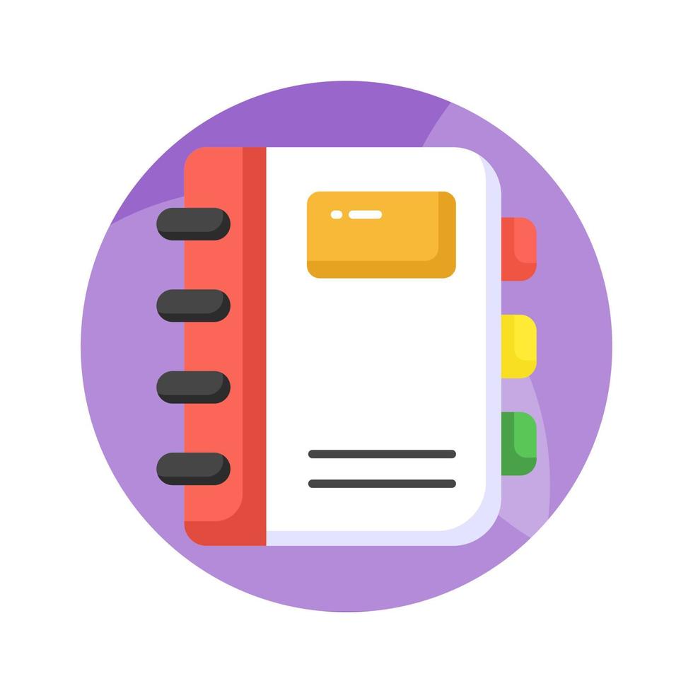 contact book icon represents a digital address book or directory used for storing and organizing contact information, an amazing design vector