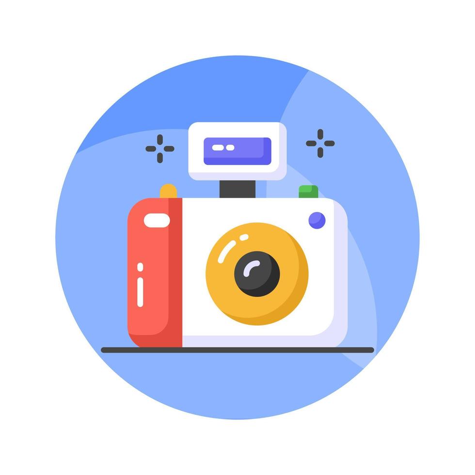 Camera vector design in modern and trendy style, photography device icon