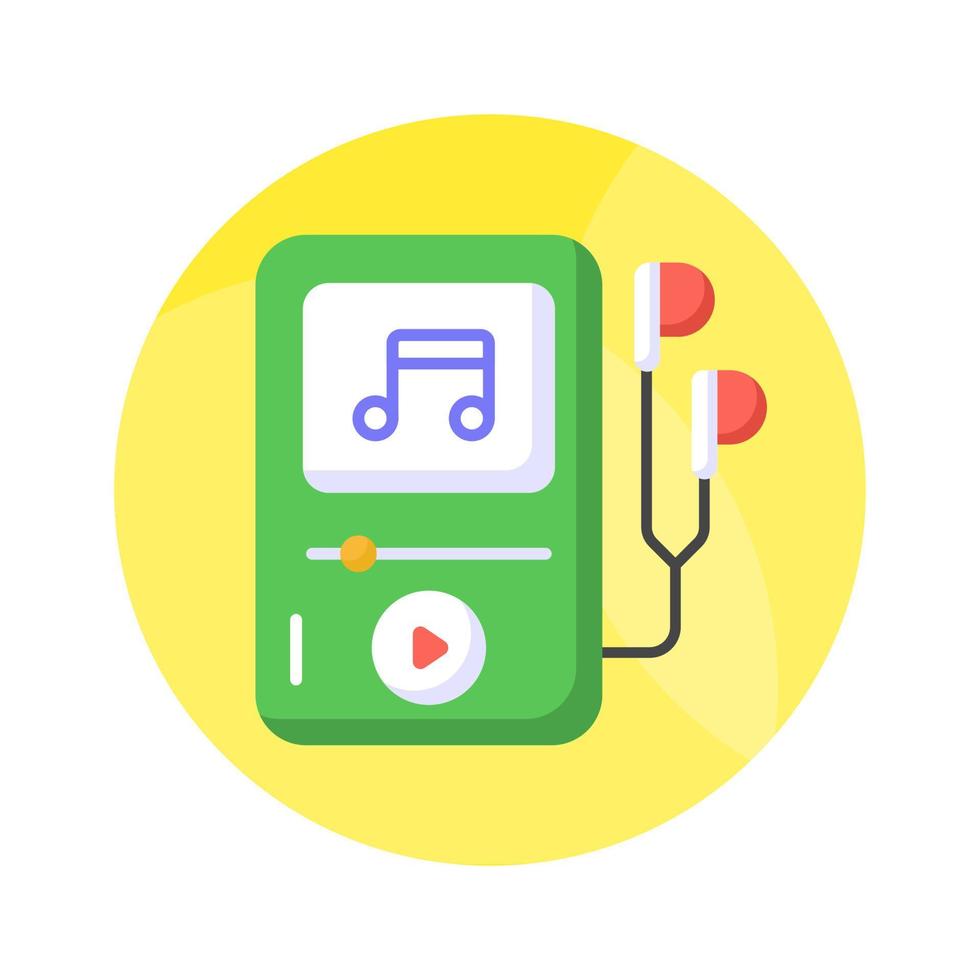 música jugador icono en moderno estilo, un editable vector de mp3 jugador