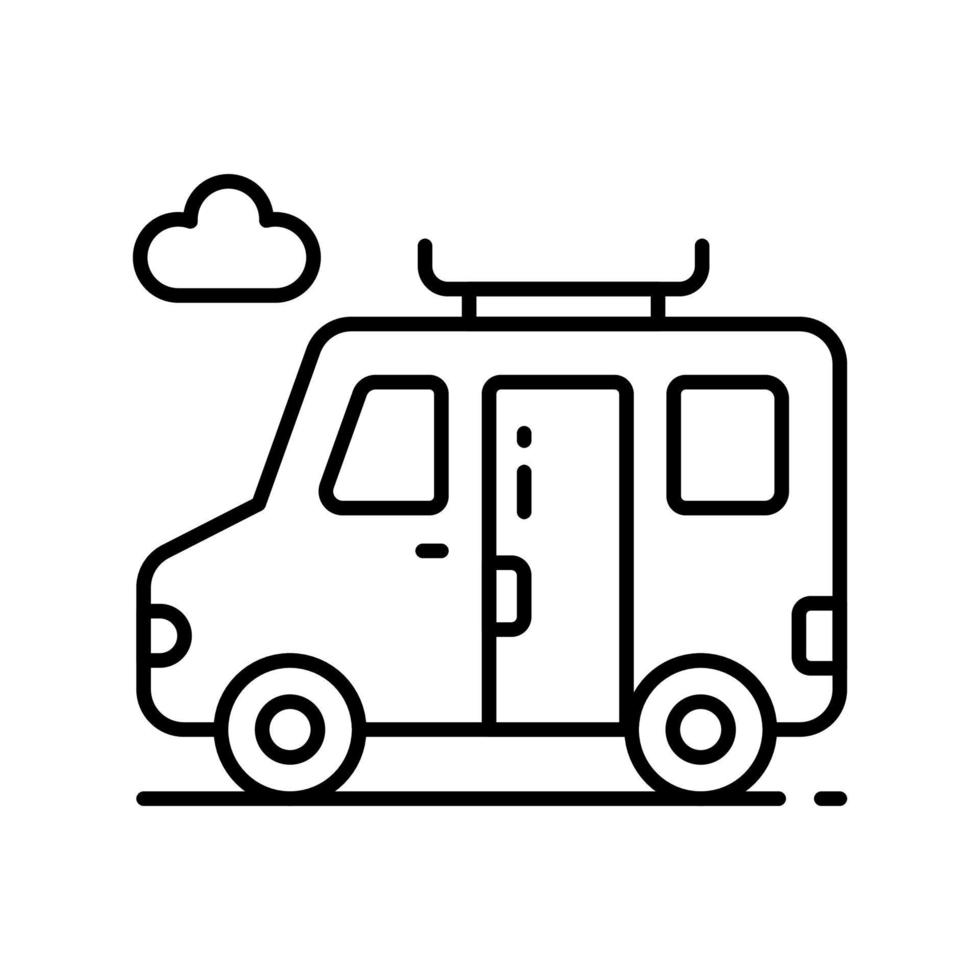 A van for traveling, grab this editable icon of travel van, minibus for traveling vector