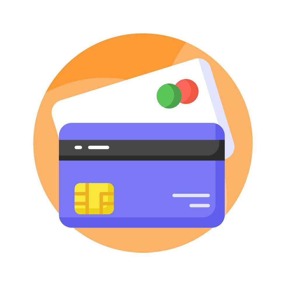 Atm card vector design in modern style, card for online payments and cash withdrawal