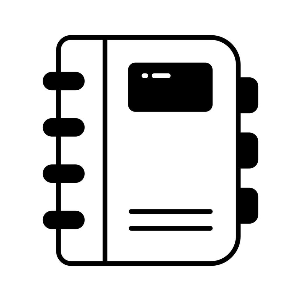 contact book icon represents a digital address book or directory used for storing and organizing contact information, an amazing design vector