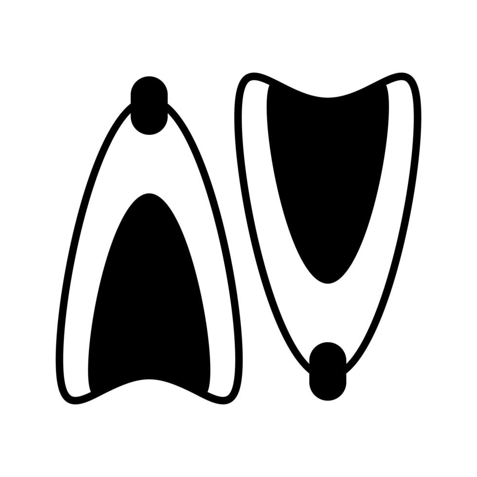 Fins vector design in modern style, swimming equipment icon