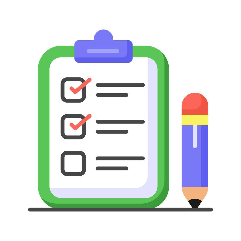 Carefully designed checklist icon represents a list of tasks or items ...