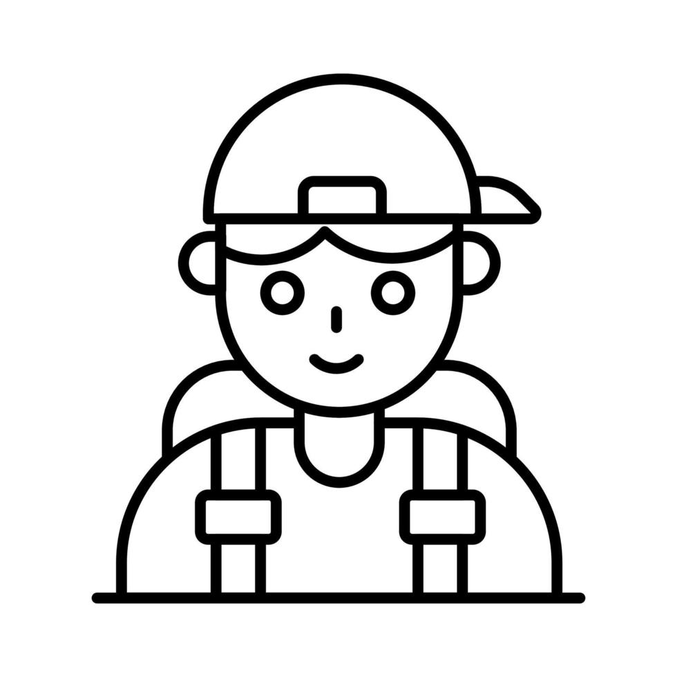 A person wearing cap and backpack denoting vector of traveler in modern style