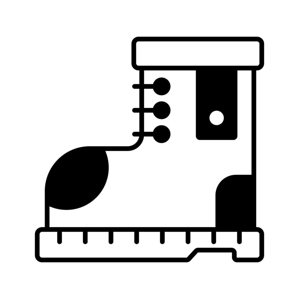 Hiking boot vector design in trendy style, hiking boot icon represents outdoor adventure, exploration, and ruggedness