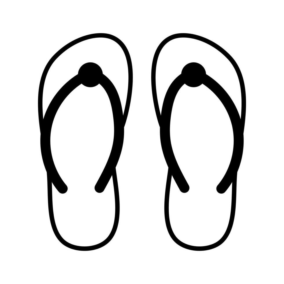 An icon of flip flops in modern style isolated on white background, editable vector