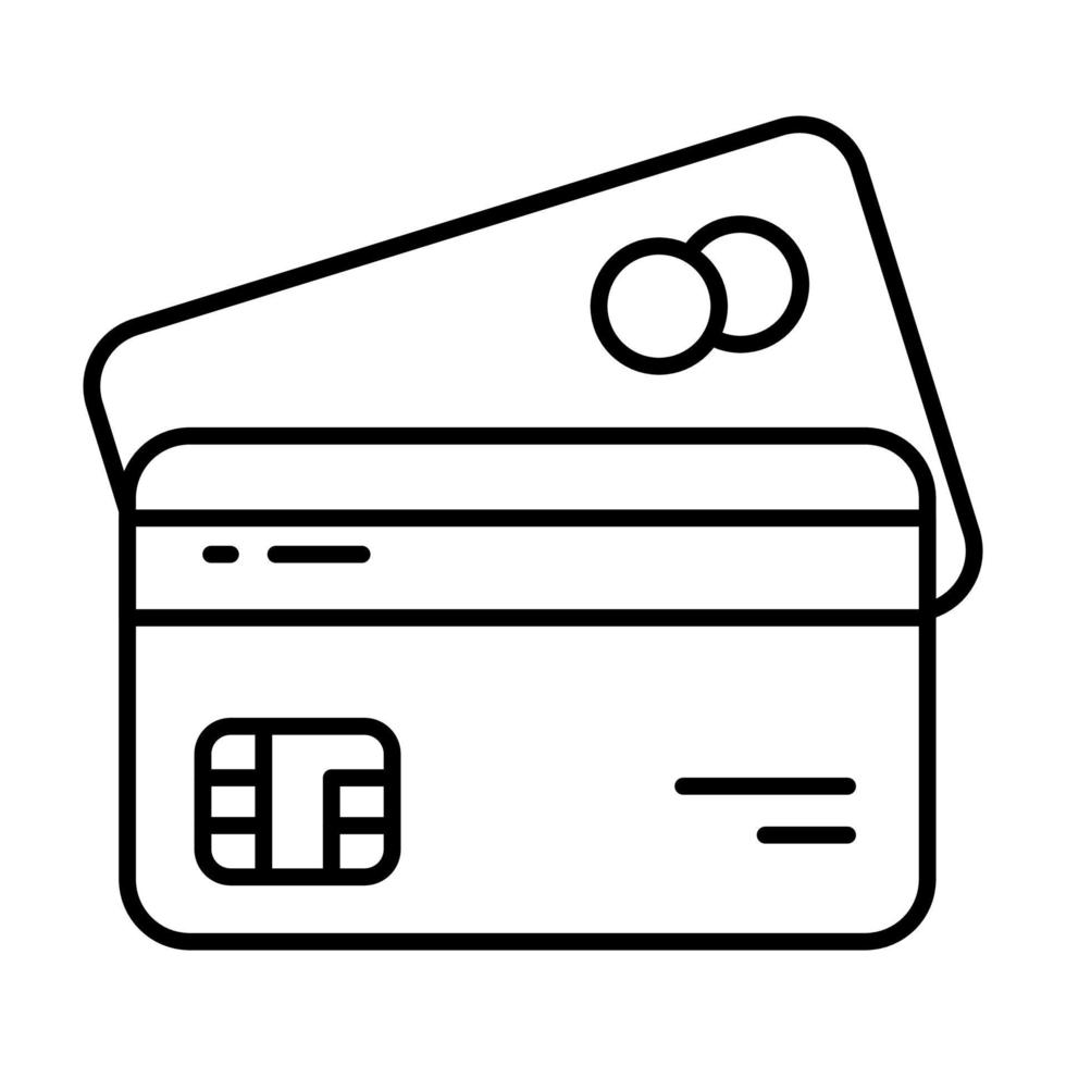 Atm card vector design in modern style, card for online payments and