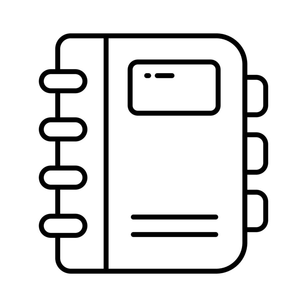 contact book icon represents a digital address book or directory used for storing and organizing contact information, an amazing design vector