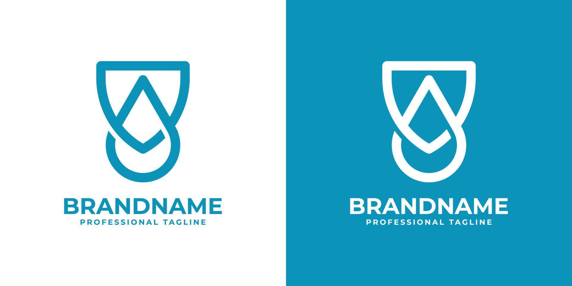 Water Shield Logo. Suitable for any business related to Water and Shield. vector