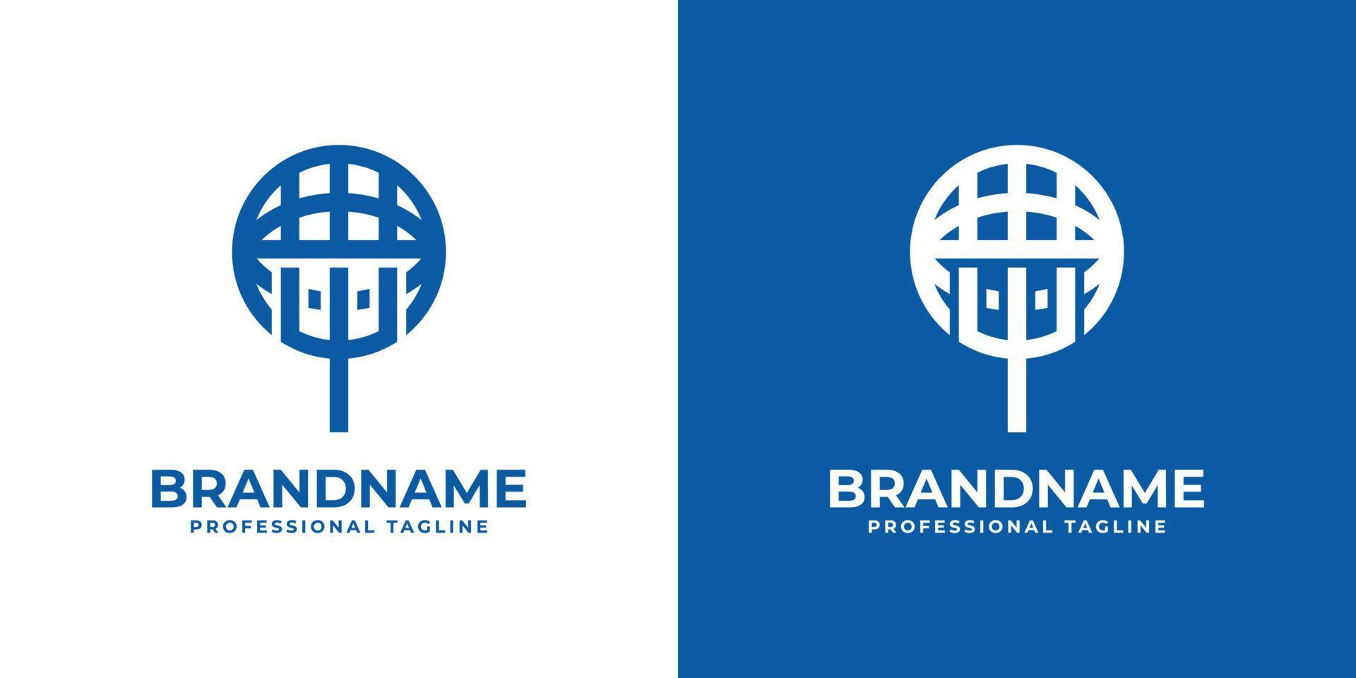 Trident Globe Logo. Suitable for any business related to Trident and Globe. vector