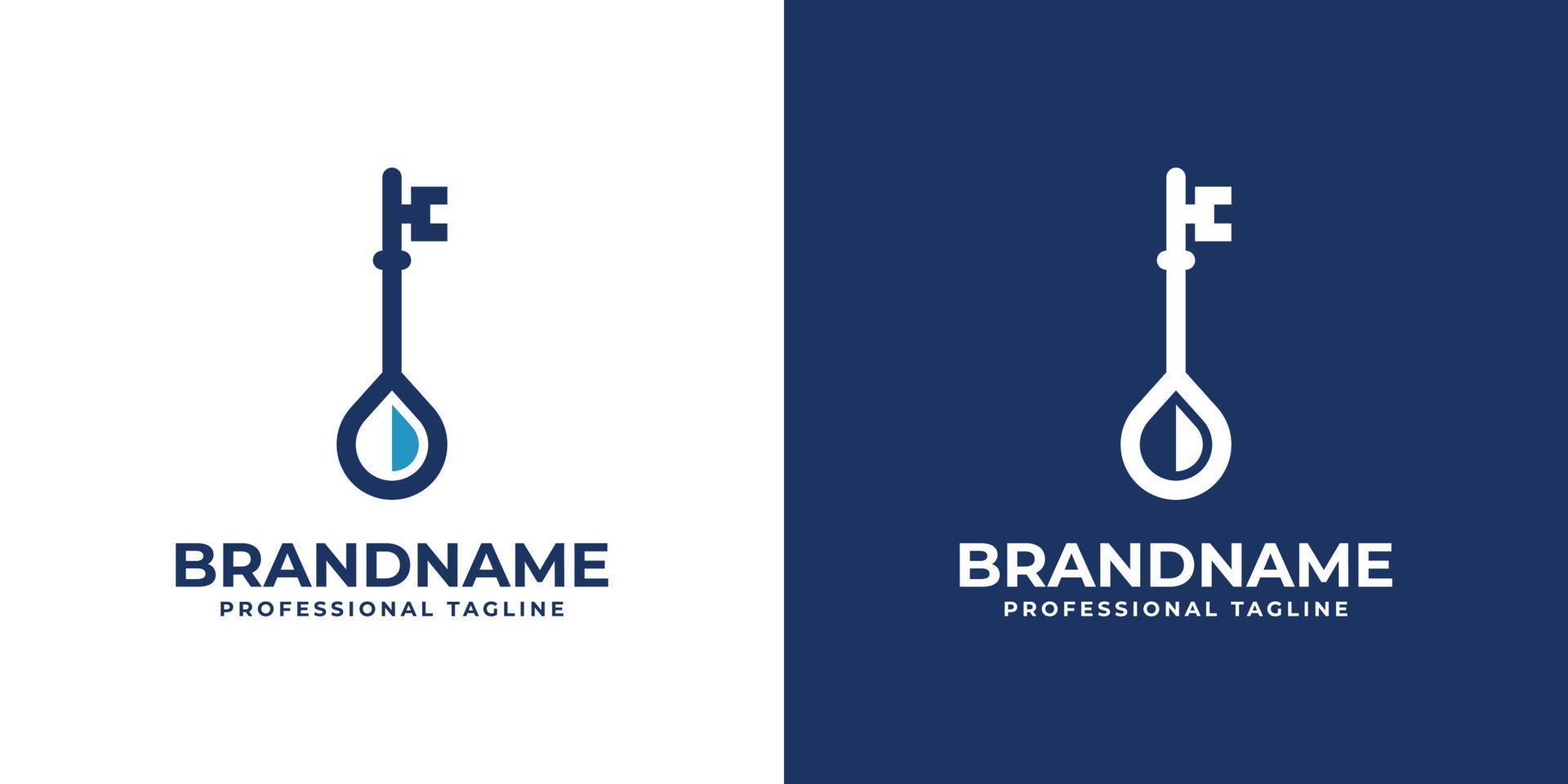 Key Drop Logo. Suitable for any business related to Key and Drop. vector