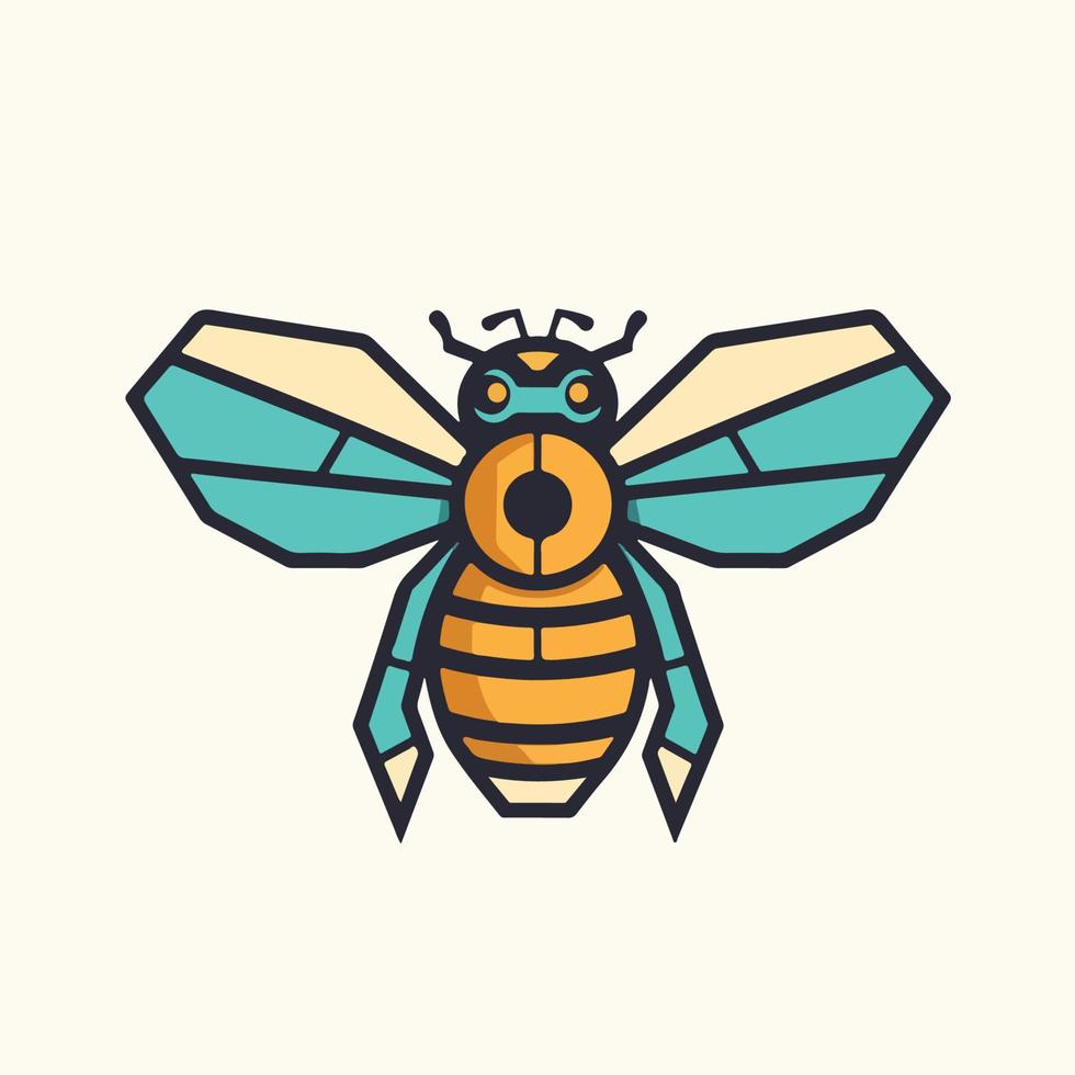 honey bee icon vector ,Health company logo , cartoon