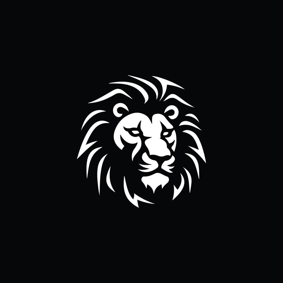 lion head simple modern logo vector