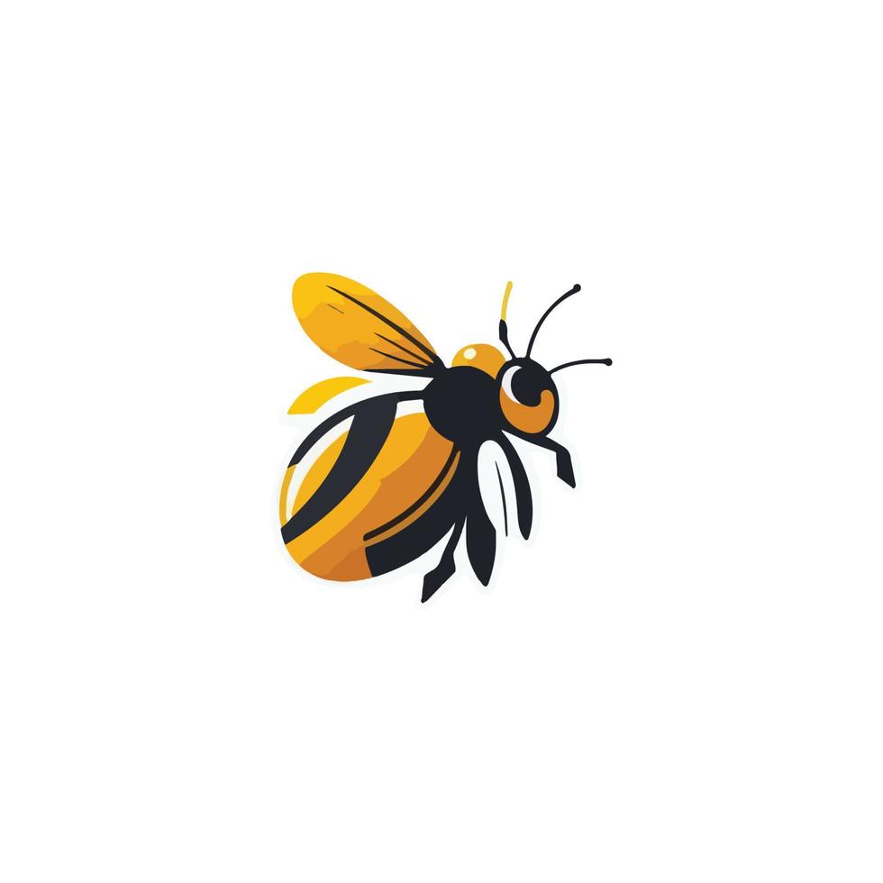 honey bee icon vector ,Health company logo , cartoon