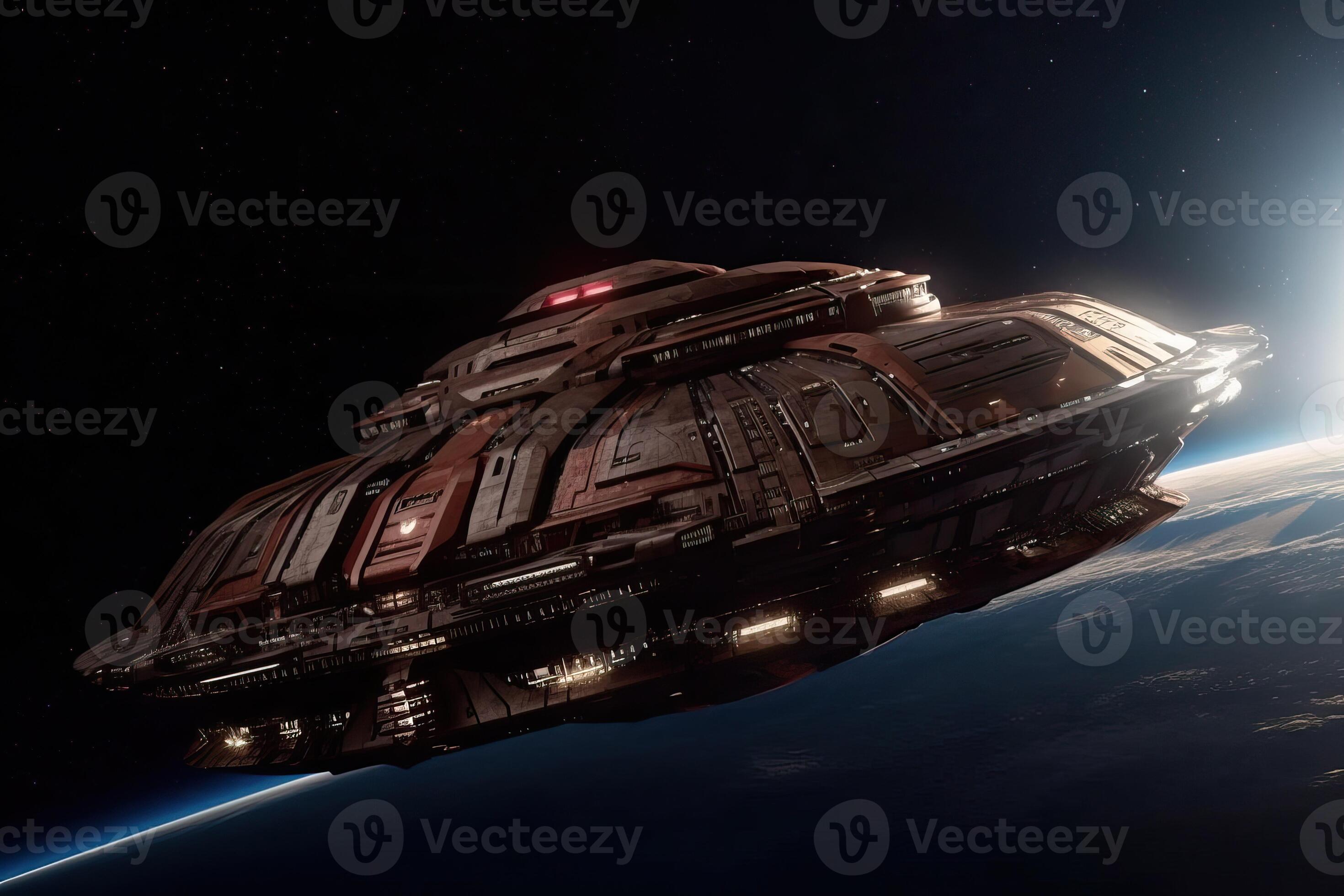 Spaceship of the future in space, deep space and spaceship, . 23142544