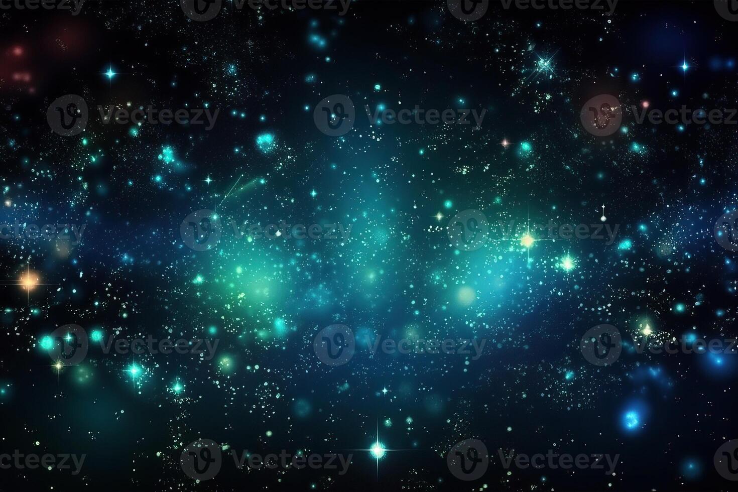 Beauty of deep space, nebula and colored stars with planets, . photo
