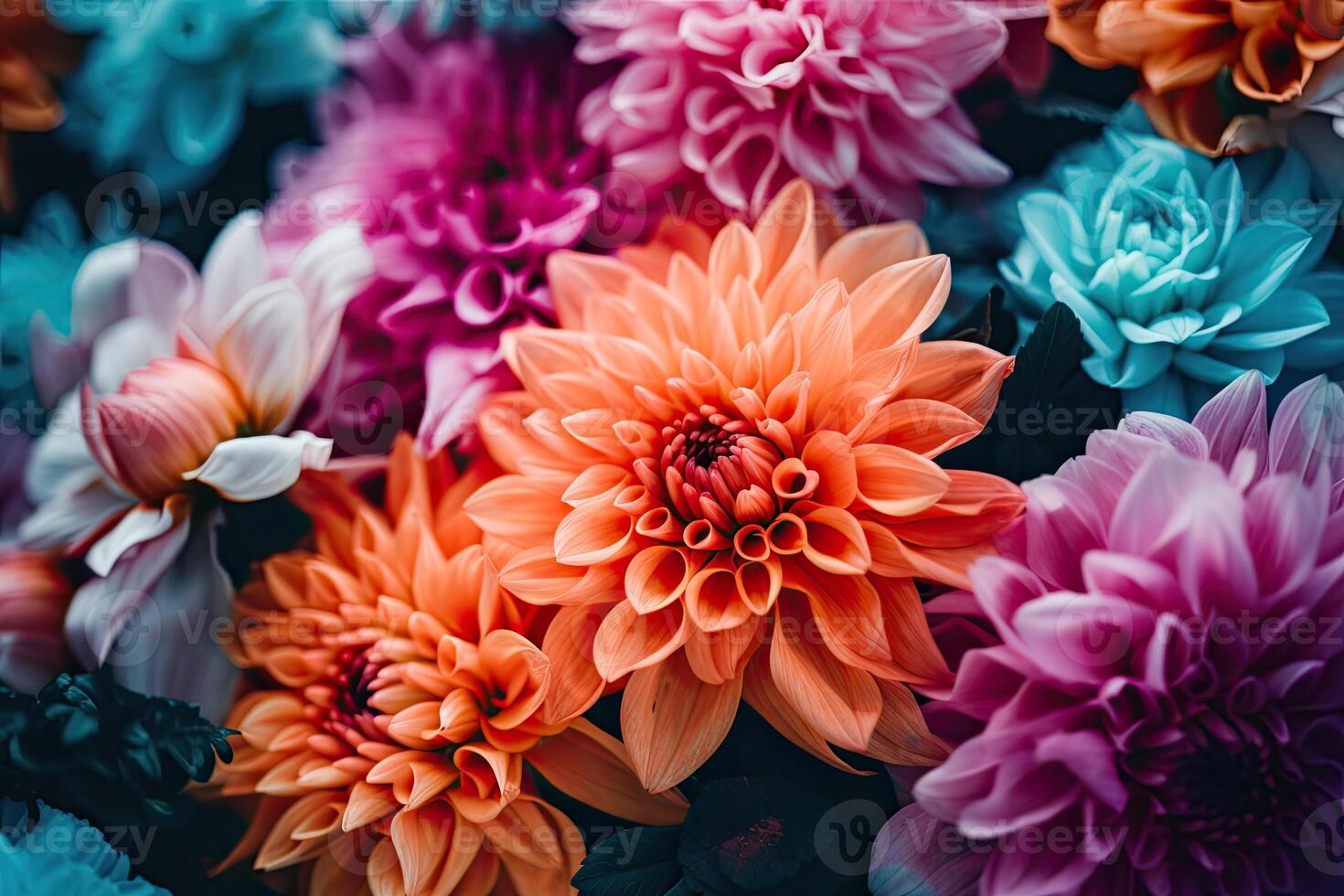 Colorful flower bouquet. Floral background. photo