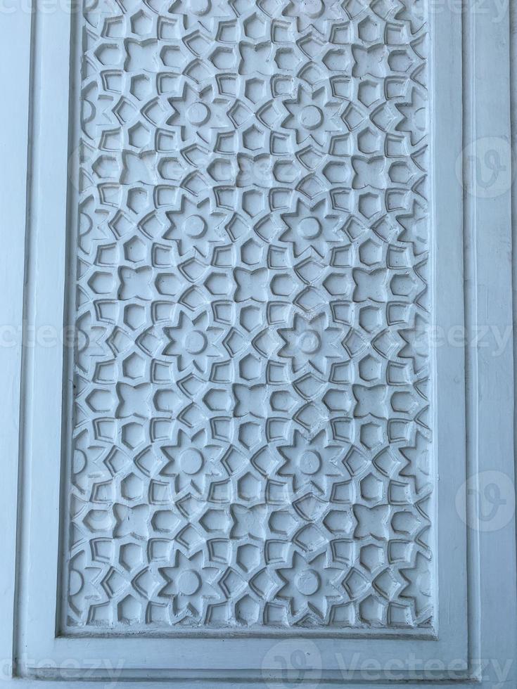 Abstract background with Islamic ornament, arabic geometric texture. Mosque fence motif photo