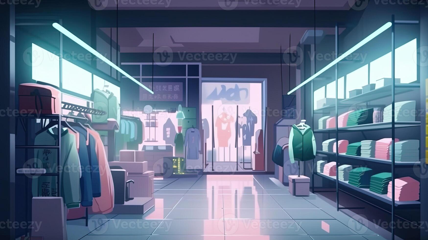 shop, digital art illustration, photo